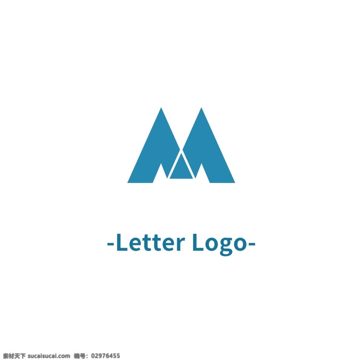 m 字母 logo 标志 行业标识 字母m 简约 大气 创意 蓝色