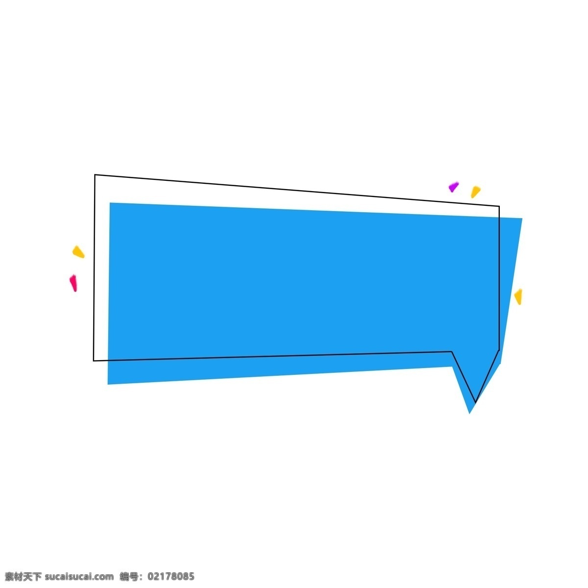 蓝色 创意 几何 形状 漂浮物 不规则 线框 边框 对话框 三角形 彩色 信息框 对话 框 扁平化