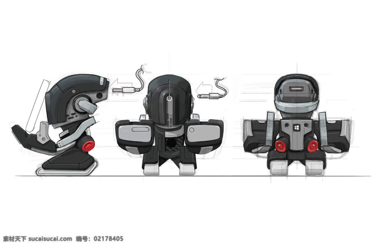 黑色 机器人 办公机器人 产品 绘画 桌面机器人