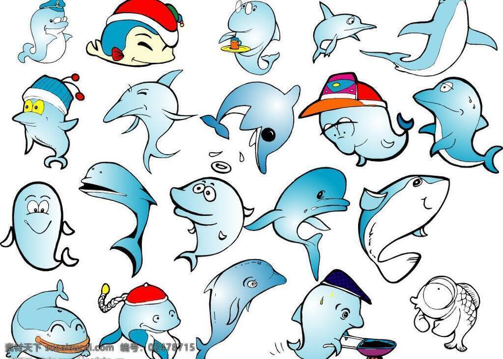 海豚 生物世界 矢量图库 鱼类 豚 crd