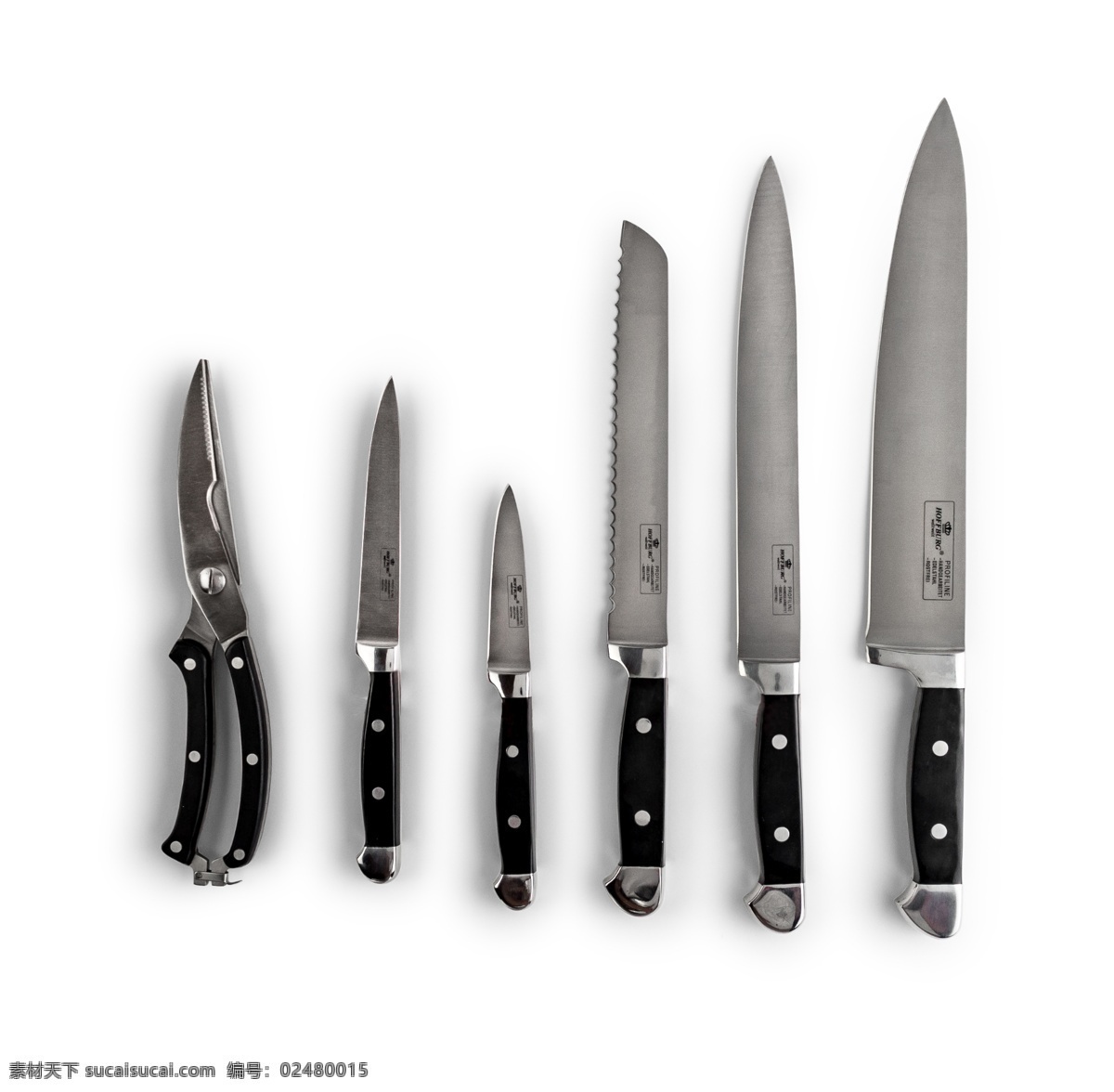 各种 不同 用途 现代 刀具 源文件 黑色 手柄 刀片 排列 装饰图案