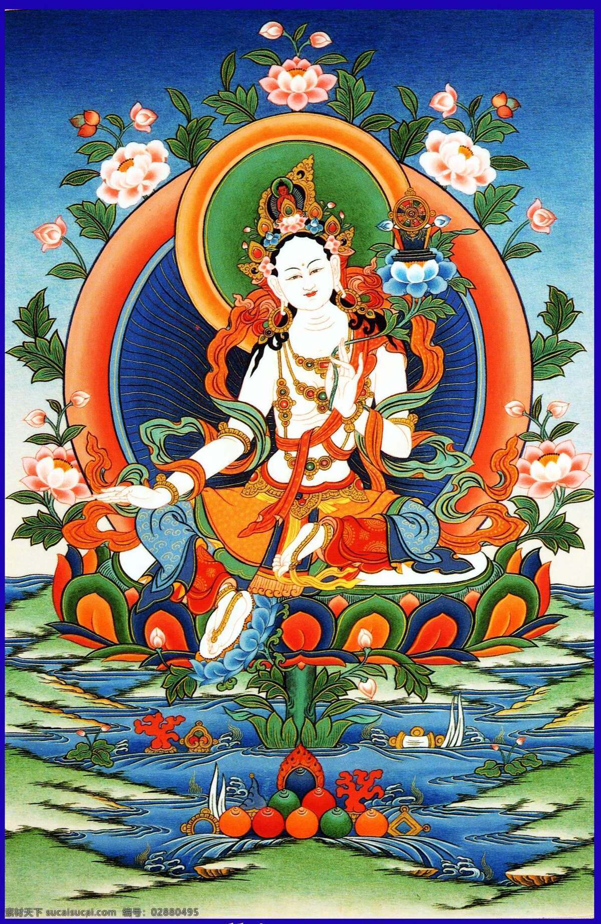 救风灾度母 唐卡0054 唐卡 设计素材 唐卡专辑 其它绘画 书画美术 蓝色