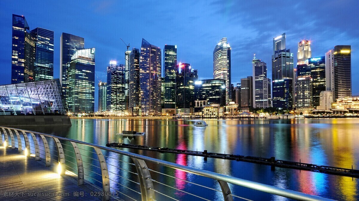 新加坡 城市 夜景