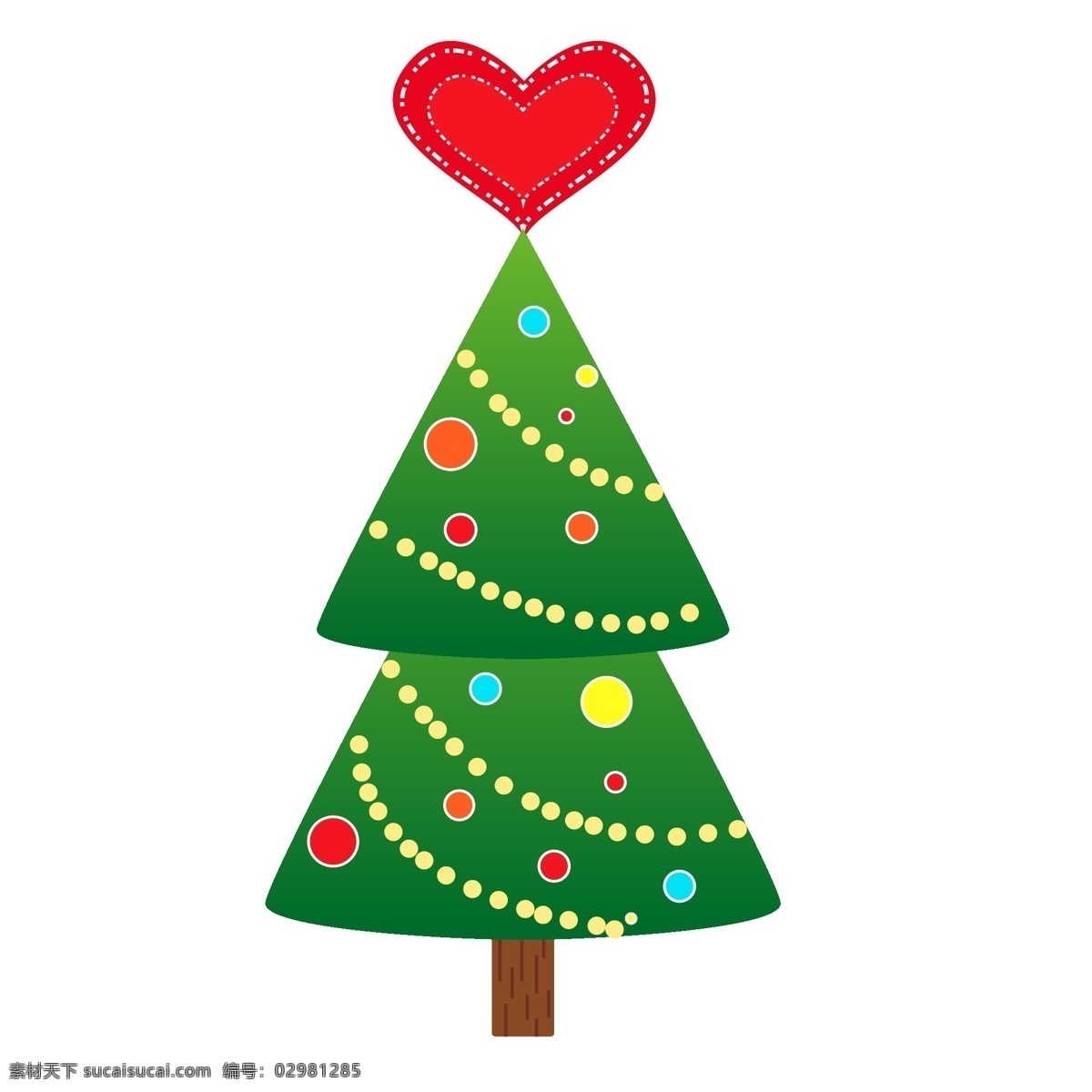 圣诞节 圣诞树 圣诞 元素 插画 圣诞夜 红绿色系 卡通插画风格 海报 banner