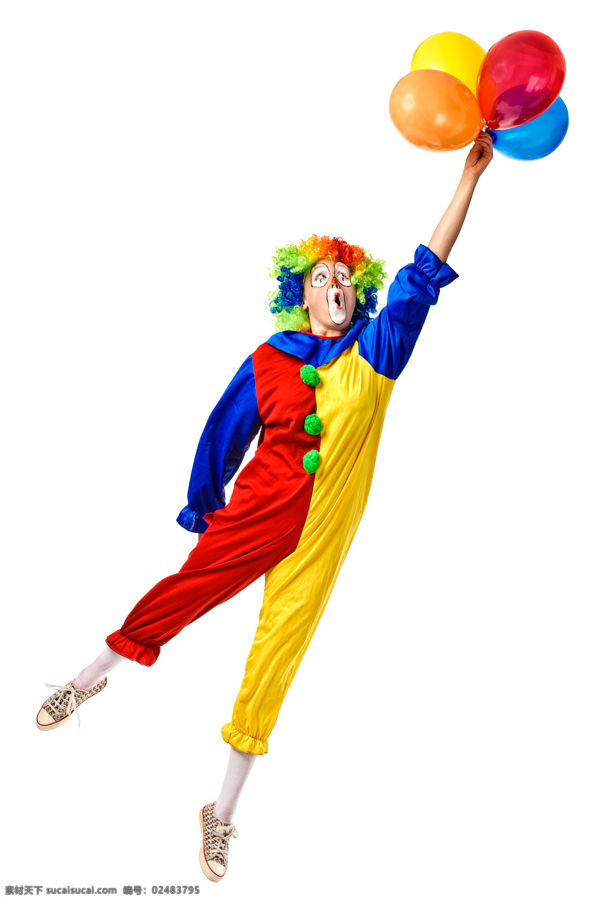 小丑 气球 可爱小丑 彩色气球 氢气球 四个气球 手拿气球人物 其他类别 生活百科