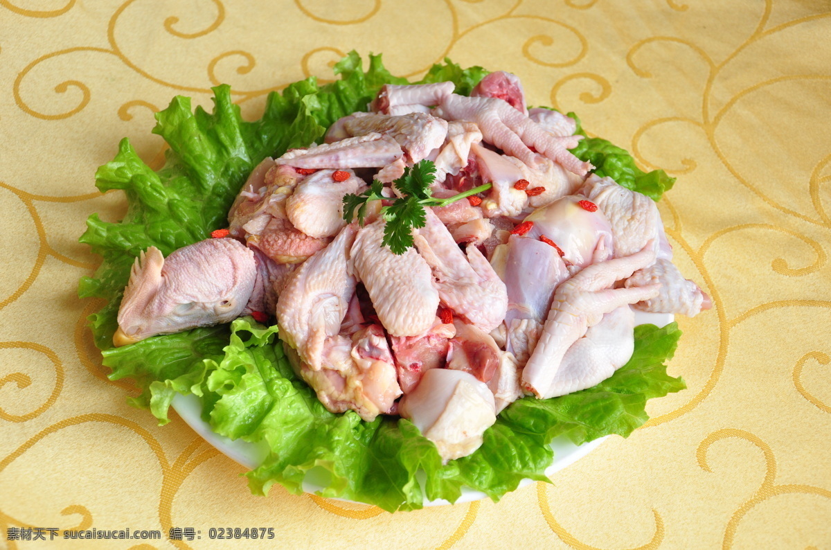 三黄鸡 鸡肉 生鸡肉 意仟艺 精美菜品摄影 传统美食 餐饮美食