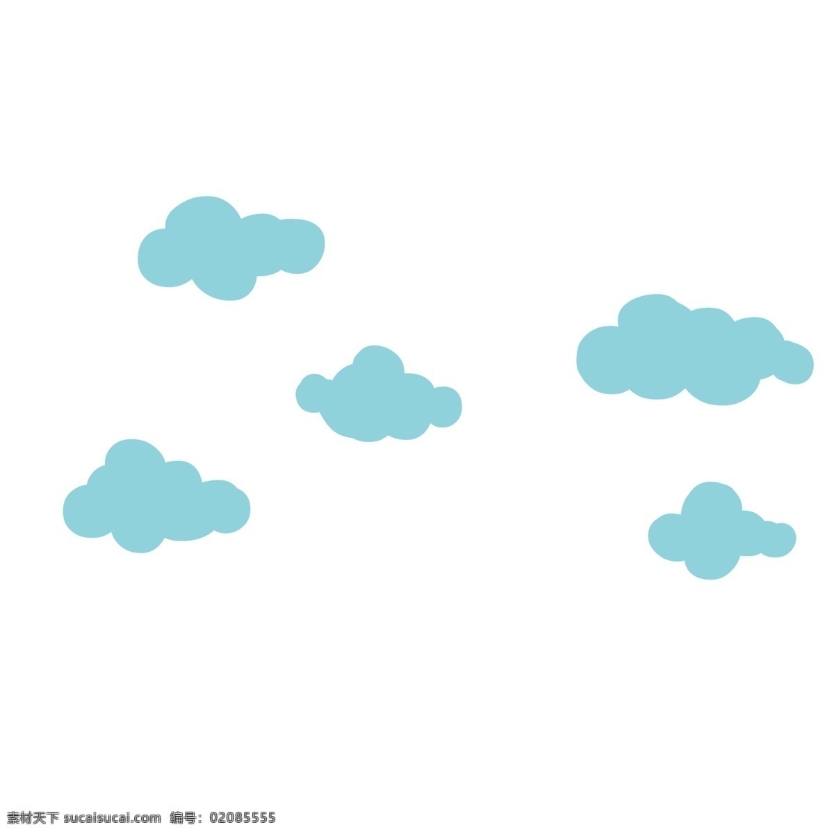 蓝色漂浮云朵 蓝色云朵 漂浮云彩 天空 浮云 装饰图案 多云
