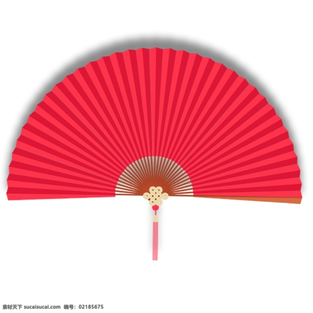 红色扇子 红色 扇子 装饰图案