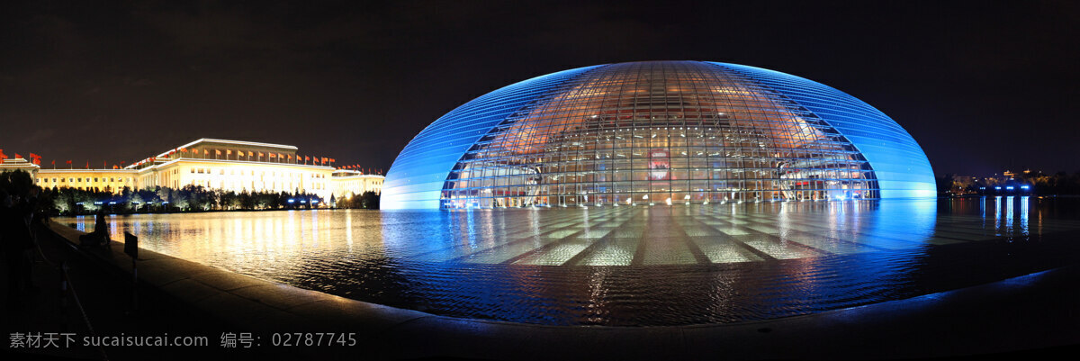 2010 年 国庆 时 国家大剧院 北京 节日素材 国庆节