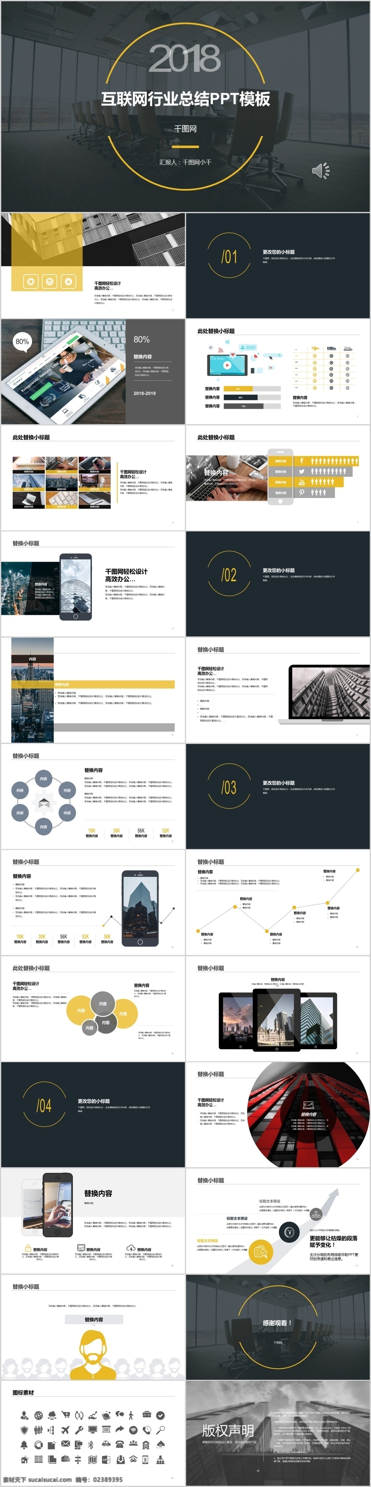 互联网 行业 总结 模板 计划总结 汇报 商业计划书 it
