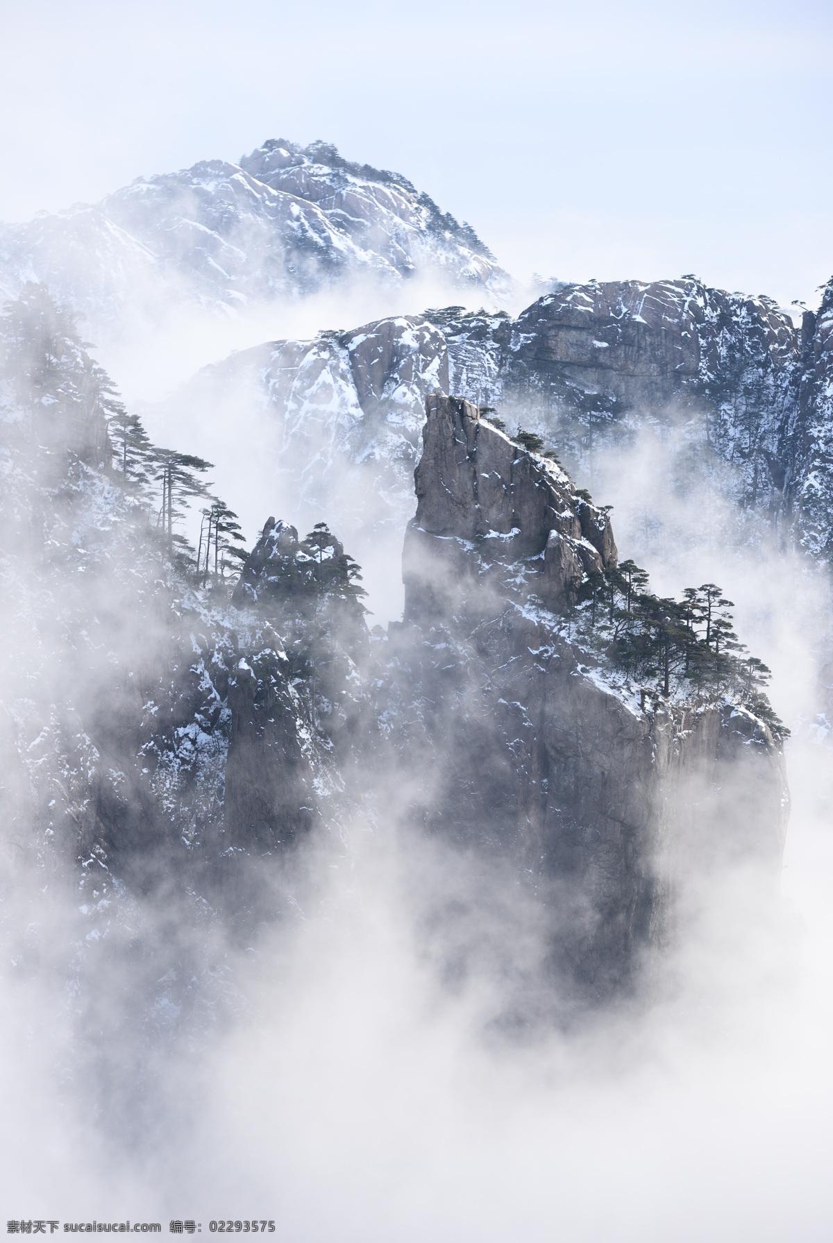 山中云雾 黄山 山顶 风景 名胜 云雾 云海 雾气中的山 自然景观 山水风景