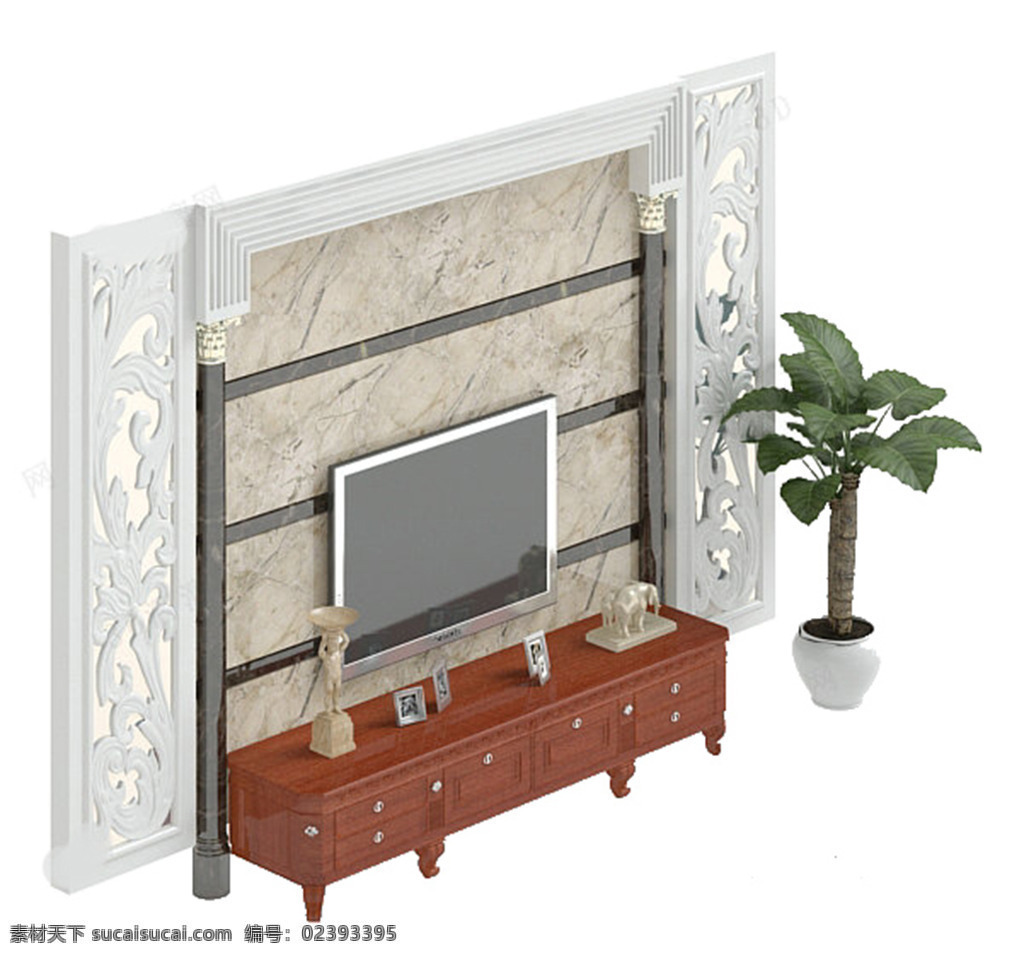 液晶电视 模板下载 素材图片 烛台 蜡烛 书房 柜 模型 方 有贴图 家具组合 max 白色