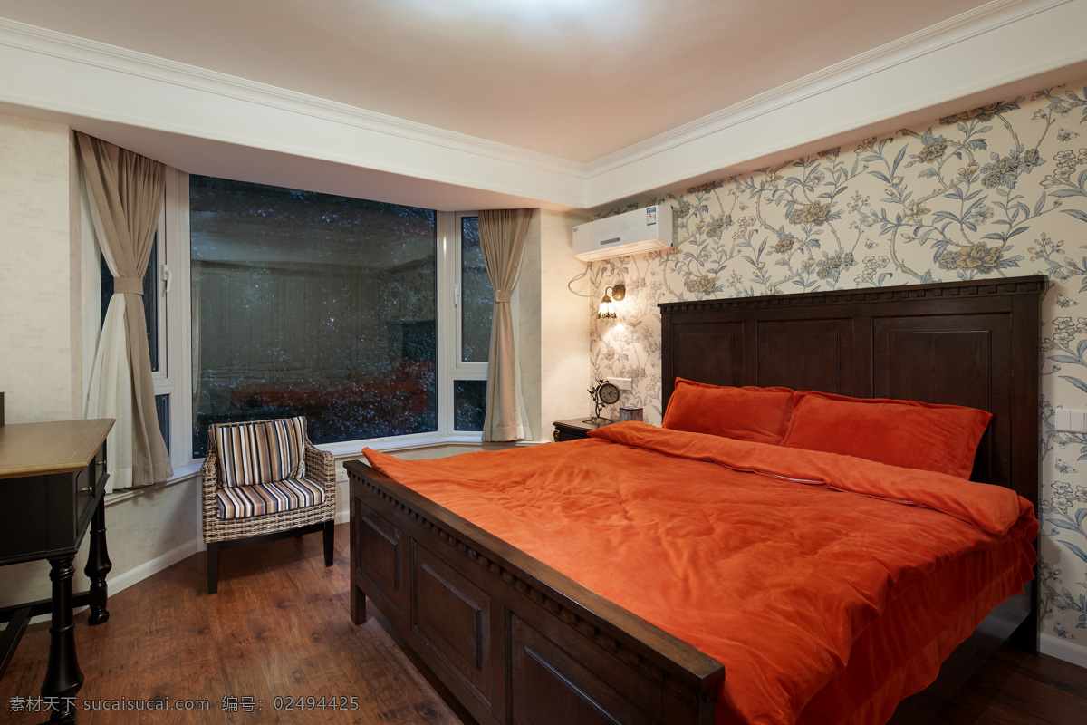 卧室 红色 床 效果图 软装效果图 室内设计 展示效果 房间设计家装 家具