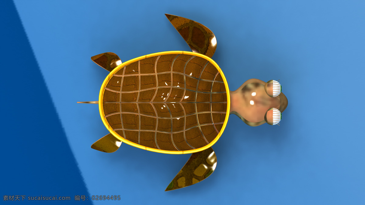 海龟 月神 海洋 自然 杂项 3d模型素材 其他3d模型