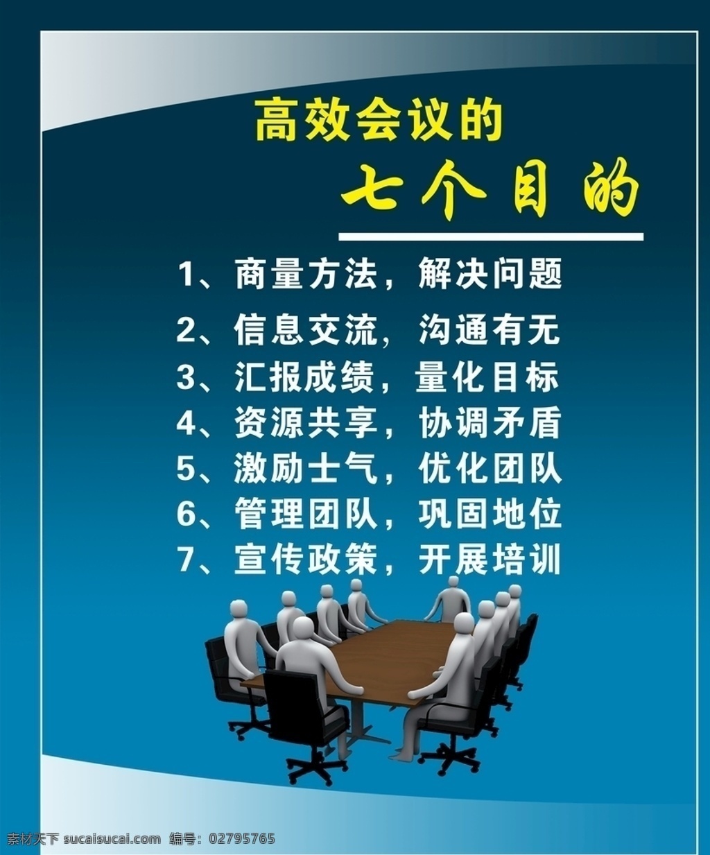 高效 会议 七 目的 高效会议 七个目的 高效率会议 会议目的 室内广告设计