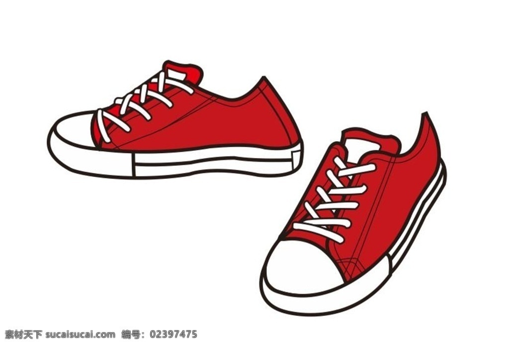 鞋子 帆布鞋 红色帆布鞋 红色鞋子 矢量鞋子 卡通鞋子 球鞋 运动鞋 布鞋 休闲鞋 手绘 矢量图 生活用品 鞋 系带鞋 鞋带 平底鞋 生活百科