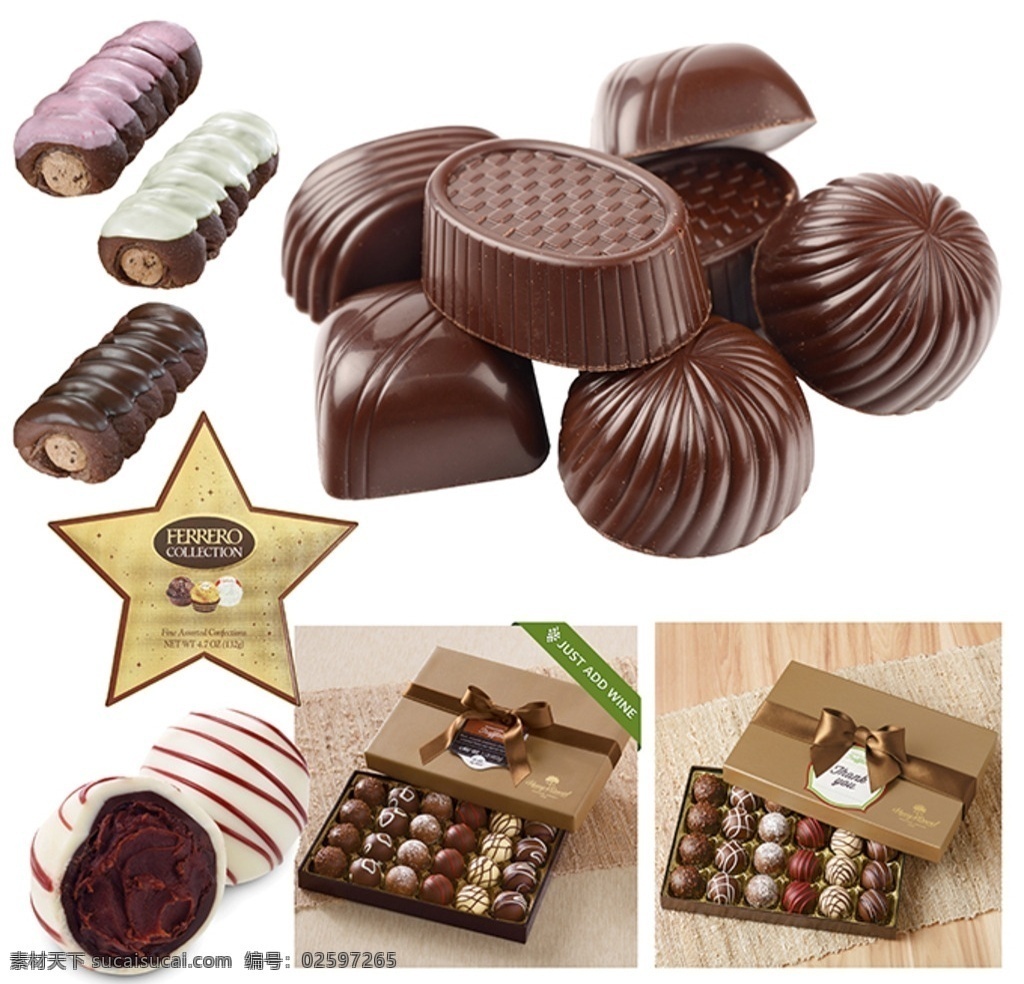 巧克力 巧克力卷 巧克力礼盒 夹心巧克力 白巧克力 食物 分层