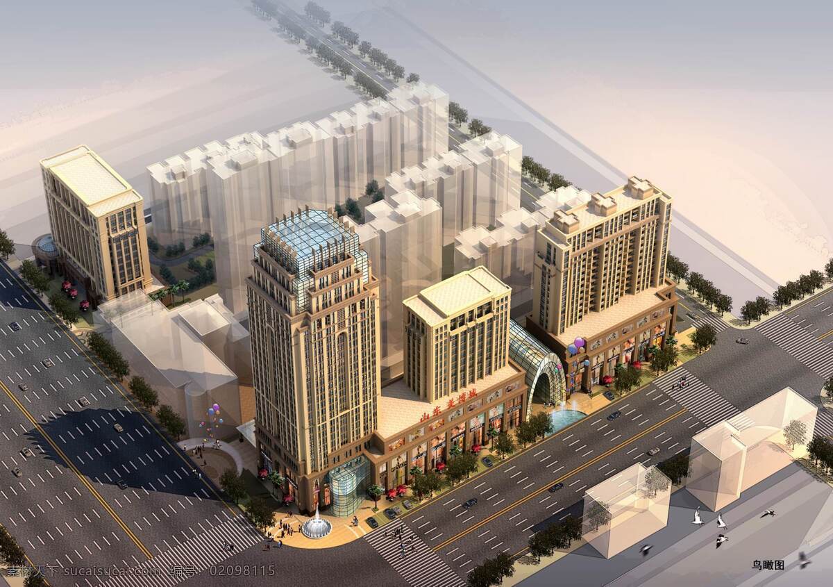 高层 办公楼 效果图 建筑设计 图纸 cad素材 建筑图纸