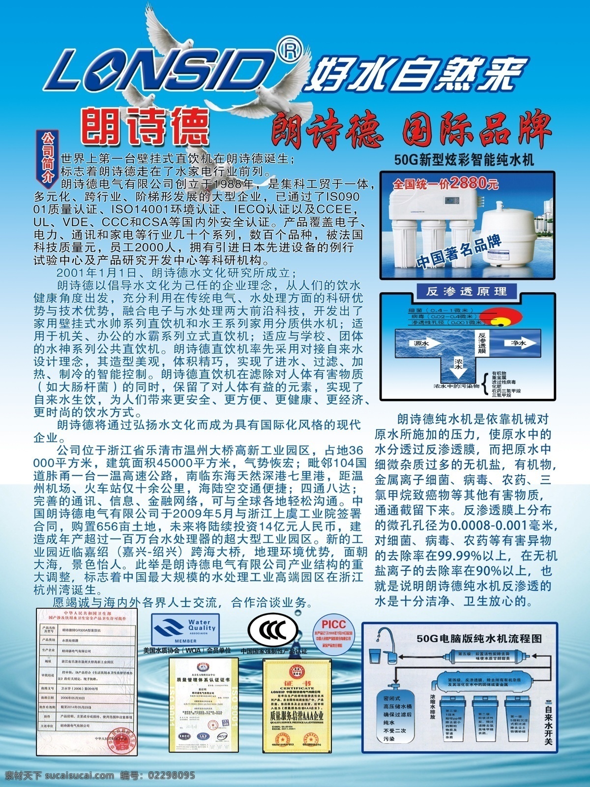 朗诗德 净水器 宣传单 分层