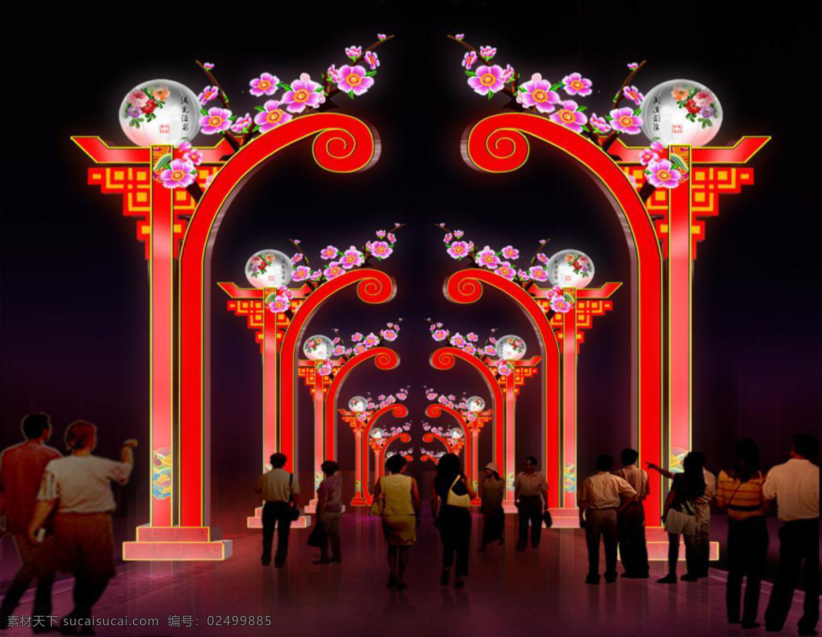 国色天香 自贡 彩灯 效果图 自贡灯会 设计图 文化艺术 传统文化