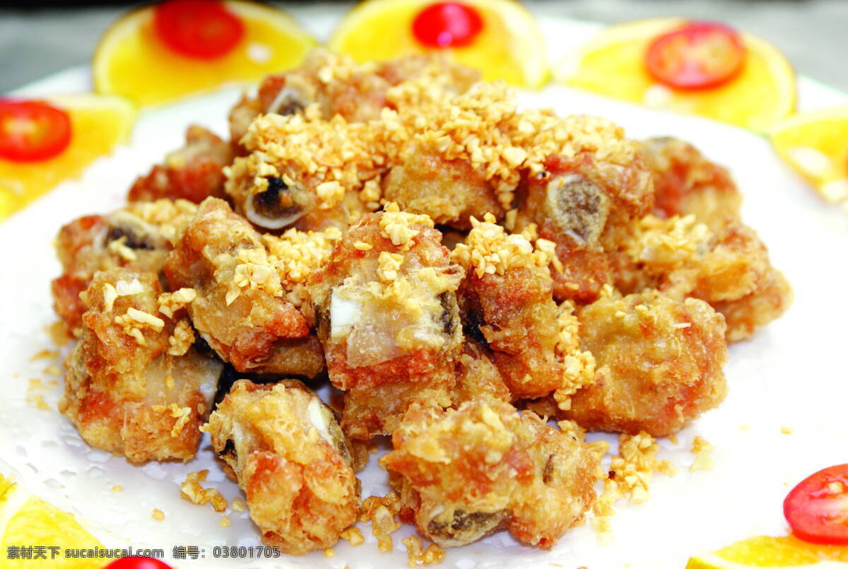 古老蒜香骨 粤菜 传统美食 餐饮美食