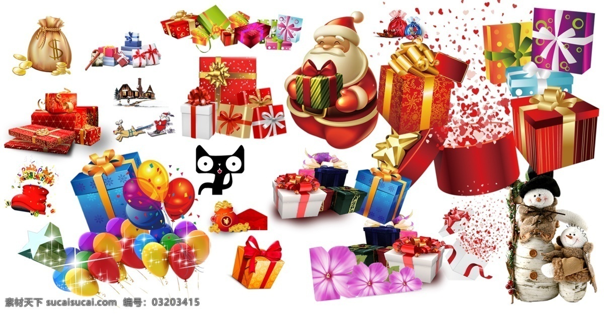 礼盒 金币 圣诞 节日 礼物 圣诞老人 圣诞袜子 淘宝 天猫 雪人 节日素材 圣诞节