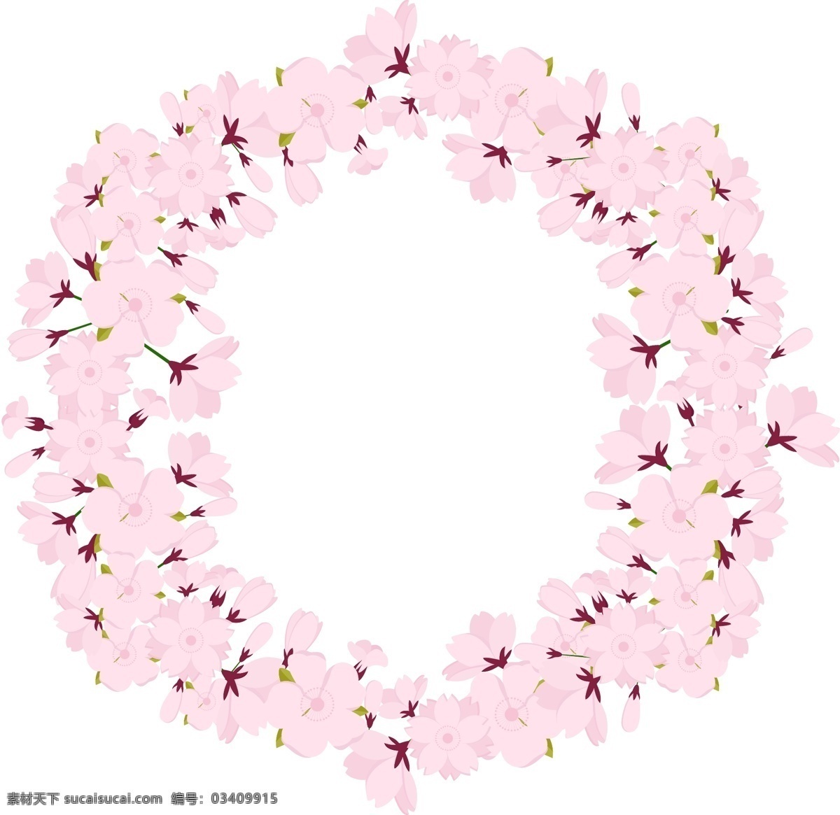 樱花 矢量 原创 粉色 边框 花朵 元素 合集