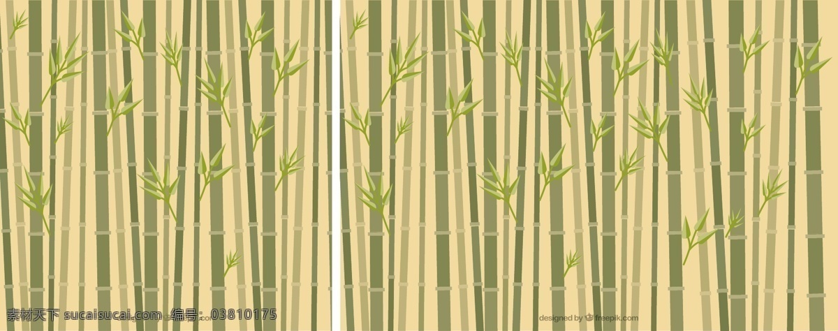 扁平 风格 竹子 背景 竹子背景 扁平竹子 竹子图案 黄色