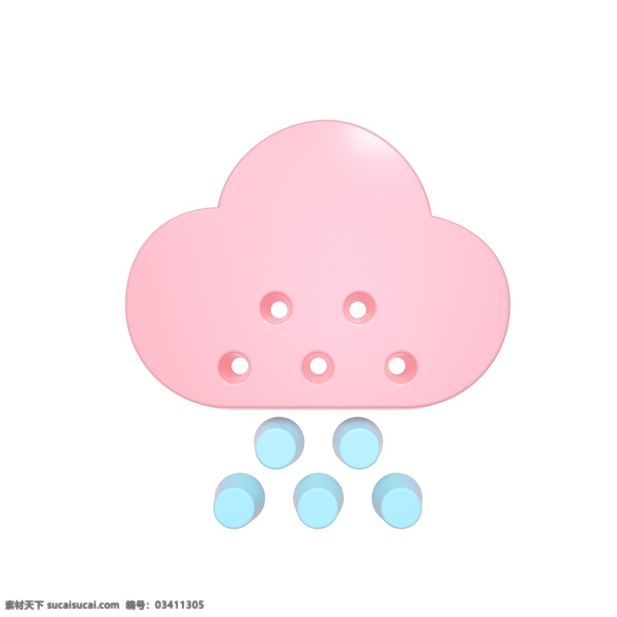柔 色 天气 类 立体图 标有 雨 c4d 3d 立体 柔色 粉色 天气类图标 通用图标装饰 可爱 常用 图标 温度计