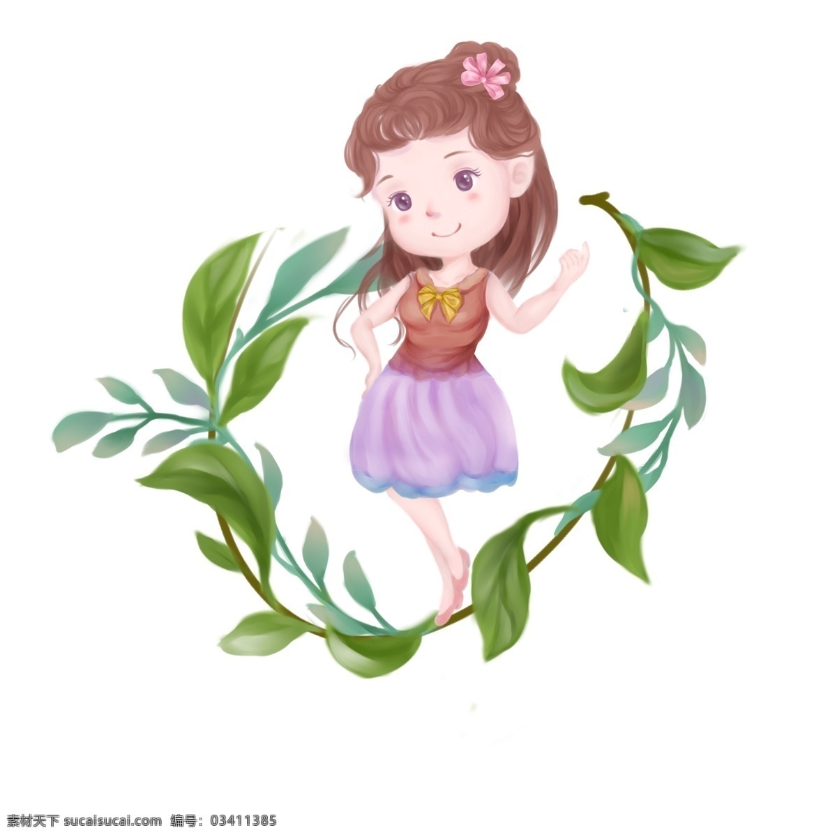 森系女孩 绿色 护眼 可爱 小清新 治愈 女孩
