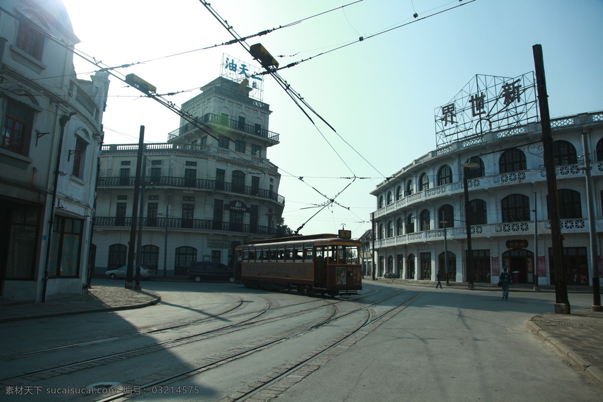 大上海 影视 基地 车墩 上海街 路灯 老房子 街道 旅游摄影 国内旅游