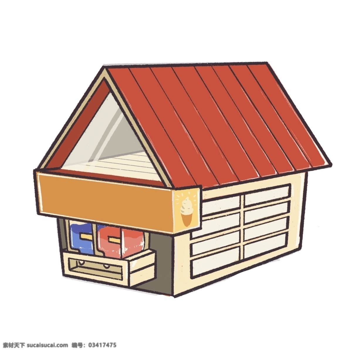 红色 房屋建筑 插画 红色的房屋 红色的建筑 卡通插画 建筑插画 房屋插画 房子插画 住房插画