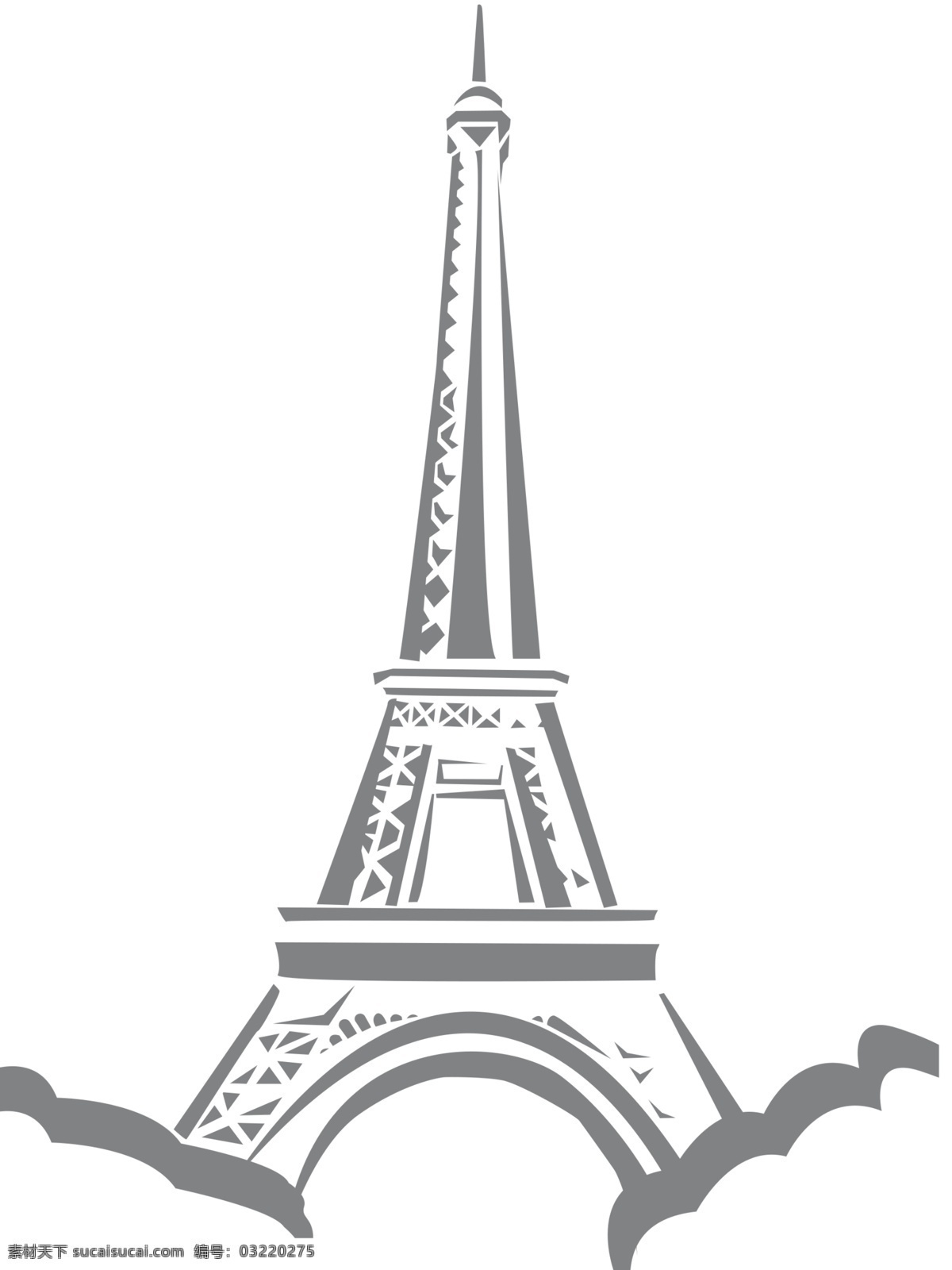 巴黎 灰色 艾菲尔铁塔 免 抠 透明 元素 巴黎图形 巴黎素材 巴黎海报图片 巴黎广告素材 巴黎海报图