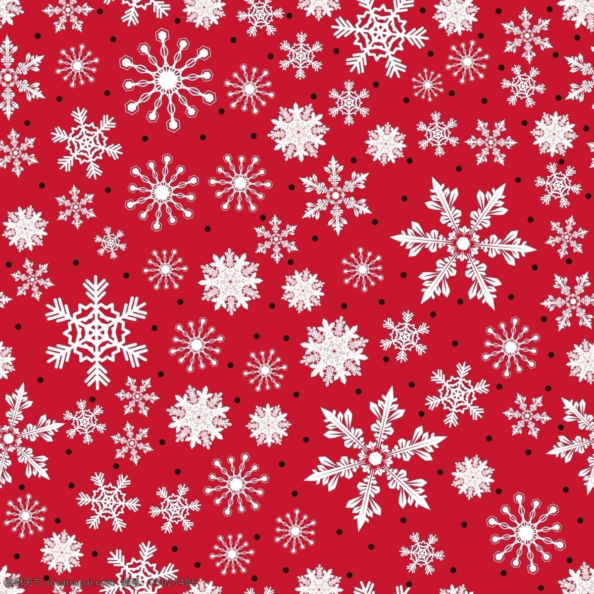 雪花图片 雪花 红底雪花 数码印花 各色雪花 圣诞节 分层