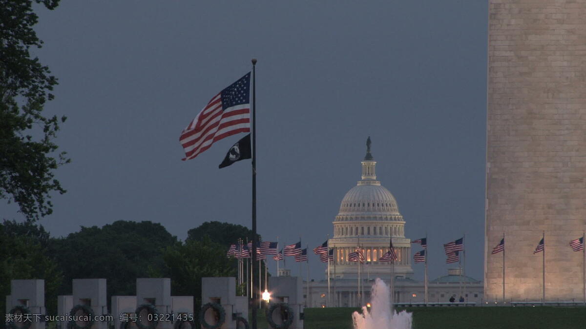 首都 大厦 旗帜 股票 视频 视频免费下载 华盛顿 国会大厦 建筑 美国 直流 avi 灰色