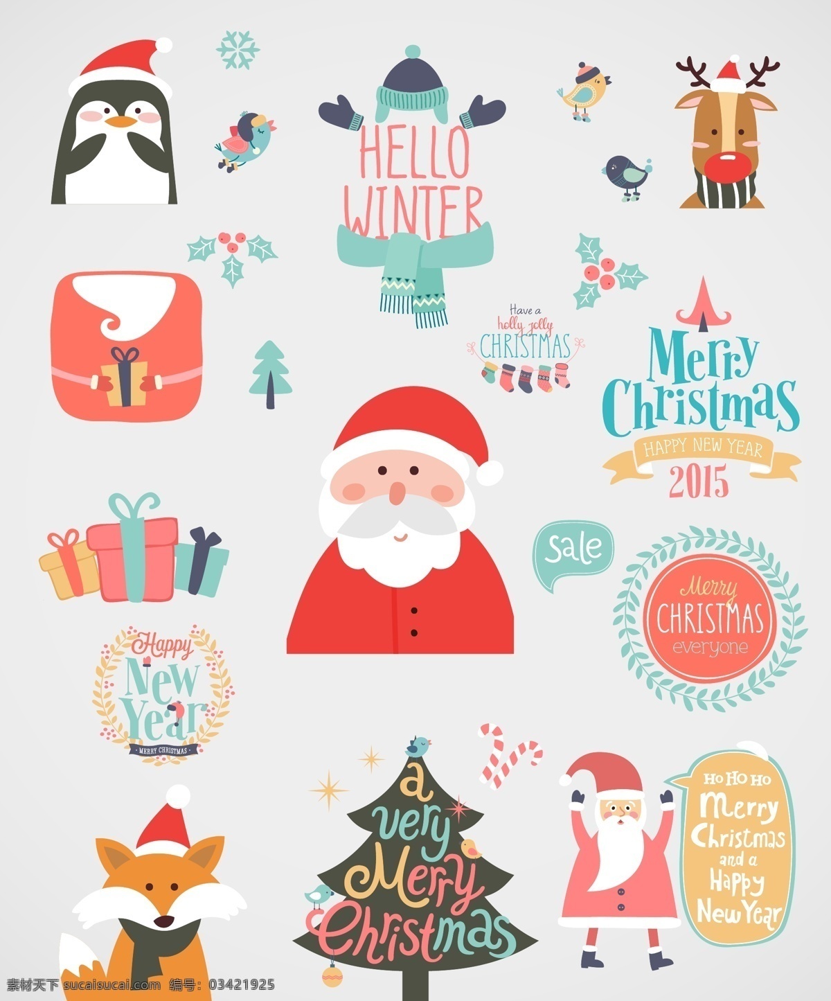 动物 装饰 圣诞矢量素材 企鹅 狐狸麋鹿 圣诞老人 happy new year 圣诞树 merry christmas 帽子 手套 围巾 糖果 礼物 对话框 雪花 sale 小鸟 插画动物 插画装饰 圆形 枝条 矢量标签 气氛背景 英文字体 新年活动 圣诞贺卡 松针装饰 房子矢量 卡通设计