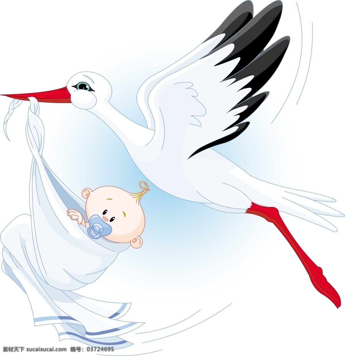 鹤 飞 一个 可爱 宝宝 图案 背景 婴儿 婴儿车 鸟 携带 飞行 施托 奇鹳 白色