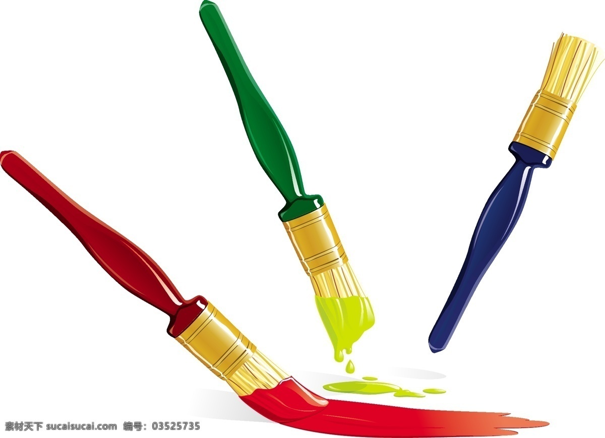 矢量 彩色 涂料 笔 画笔图片素材 绘画 蜡笔 油画笔 海报 其他海报设计