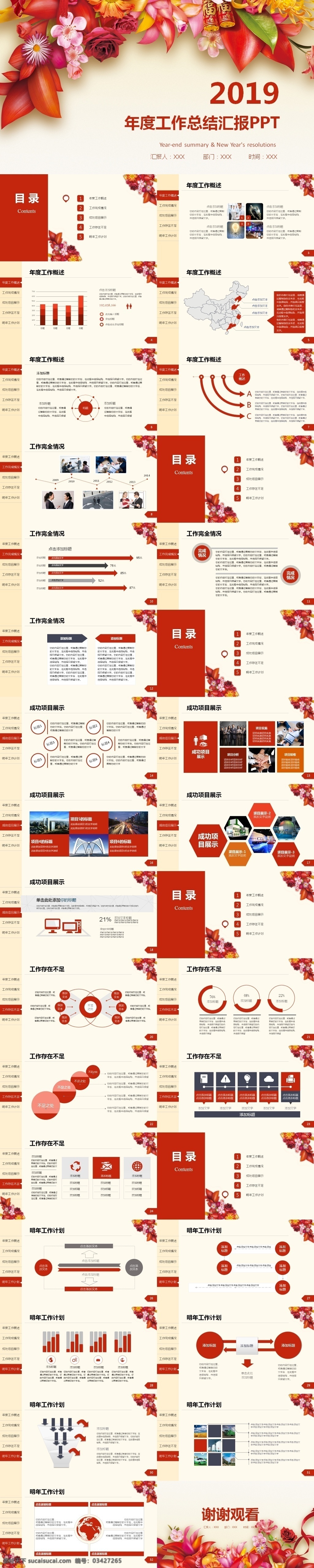 年度 工作总结 汇报 工作 简约风ppt 企划部ppt 新年 计划