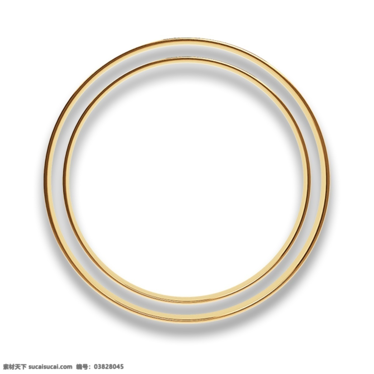 金色 创意 光泽 圆环 元素 质感 环绕 装饰