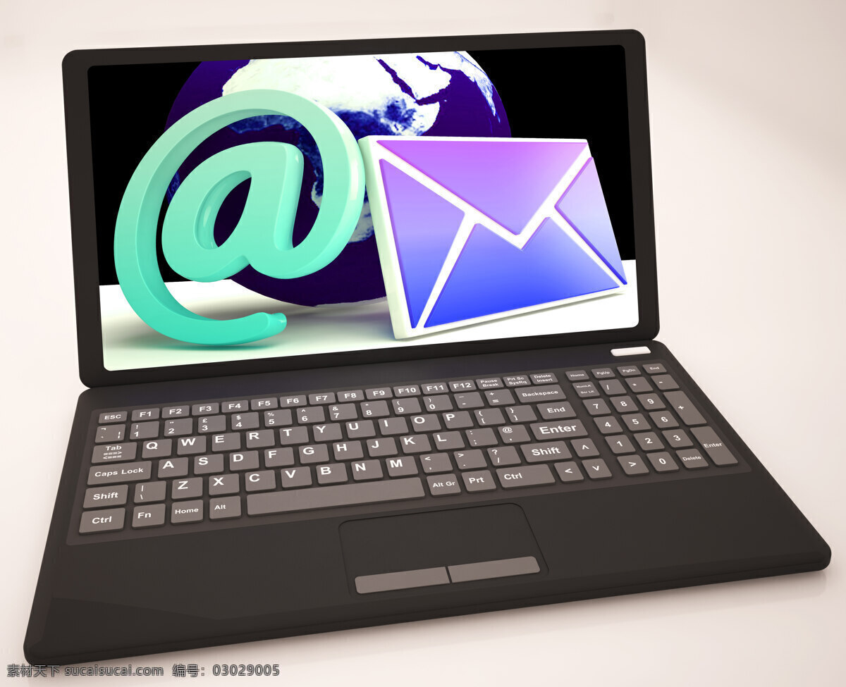 笔记本 电脑 电子邮件 符号 显示 在线 邮件 白色