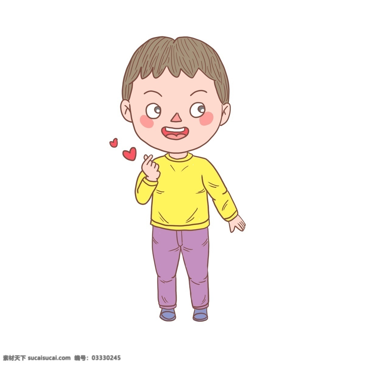 卡通 手绘 人物 爱你 手势 少年 手账 简笔画 帅气少年 开心男孩 爱心男孩 爱你手势 小男生 喜欢你手势