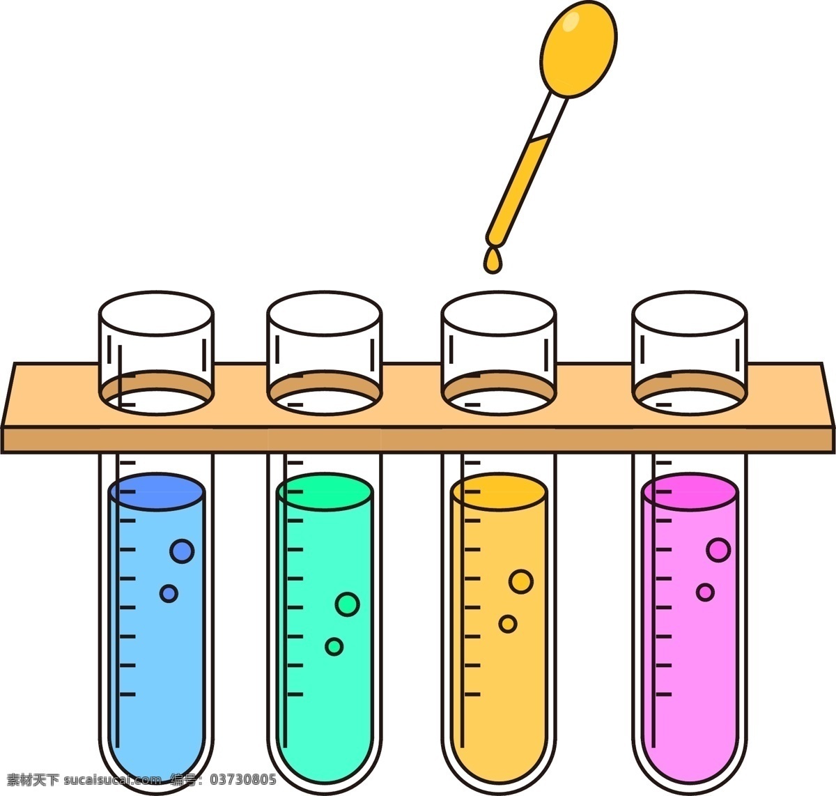 化学实验 用品 插图 一排试管 化学试管 立体试管 简约的试管 红色液体 液体插图 化学仪器