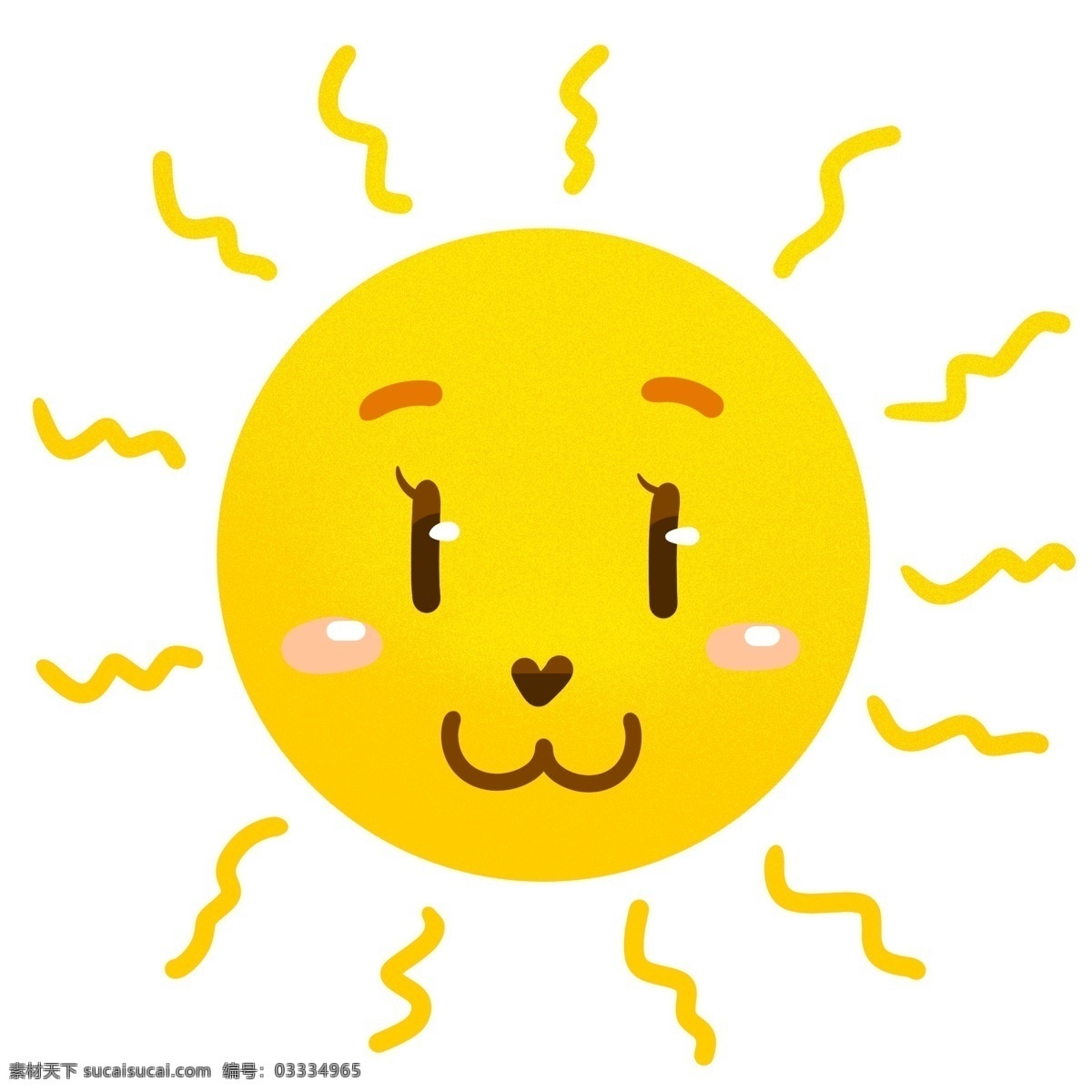 日月星辰 太阳 烈日 表情 卡通 可爱 天气 阳光 行星