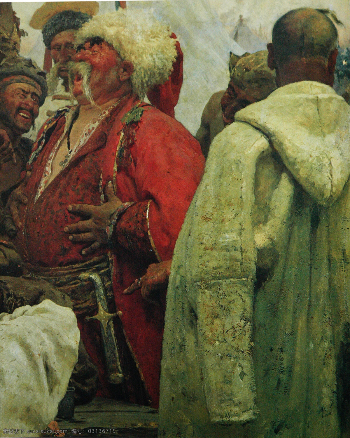 列宾油画 油画人物 油画 人物油画 查 波罗 斯人 复信 土耳其 王 男性男人