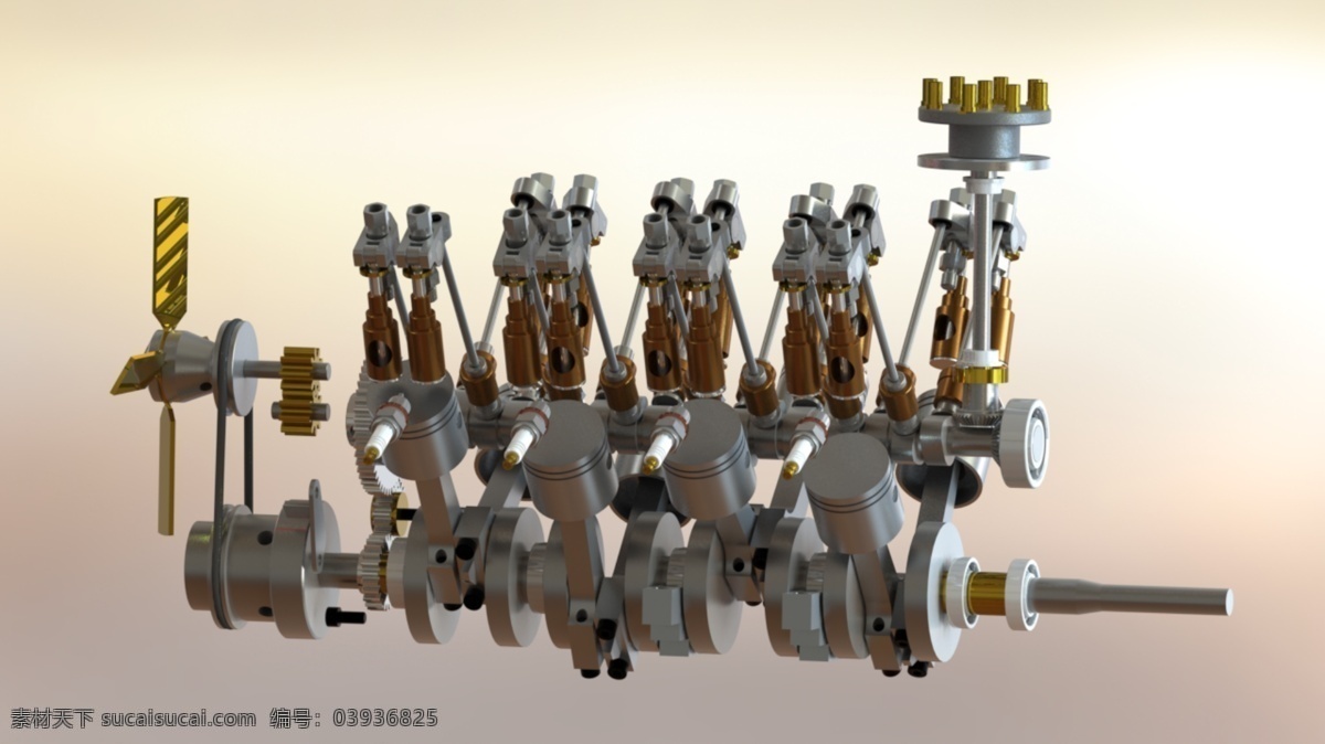 小 恶魔 v8 引擎 史提夫 哈克 发动机 汽车 3d模型素材 其他3d模型