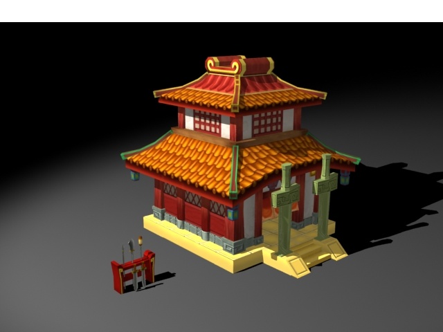 兵器 铺 3dmax 游戏模型 3d模型素材 建筑模型