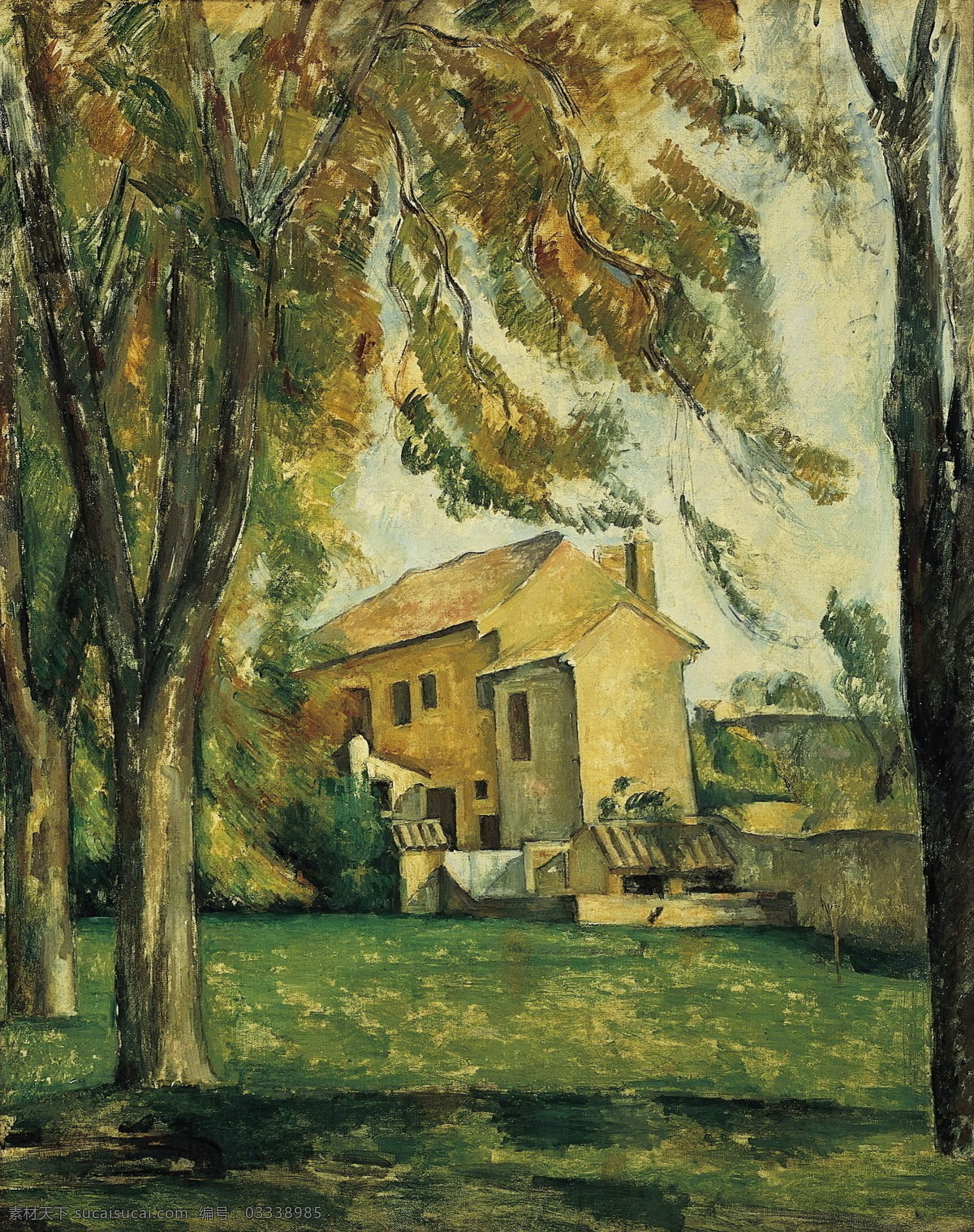 深山 屋子 高清风景油画 深山屋子 油画素材下载 油画 深山屋子油画 装饰素材