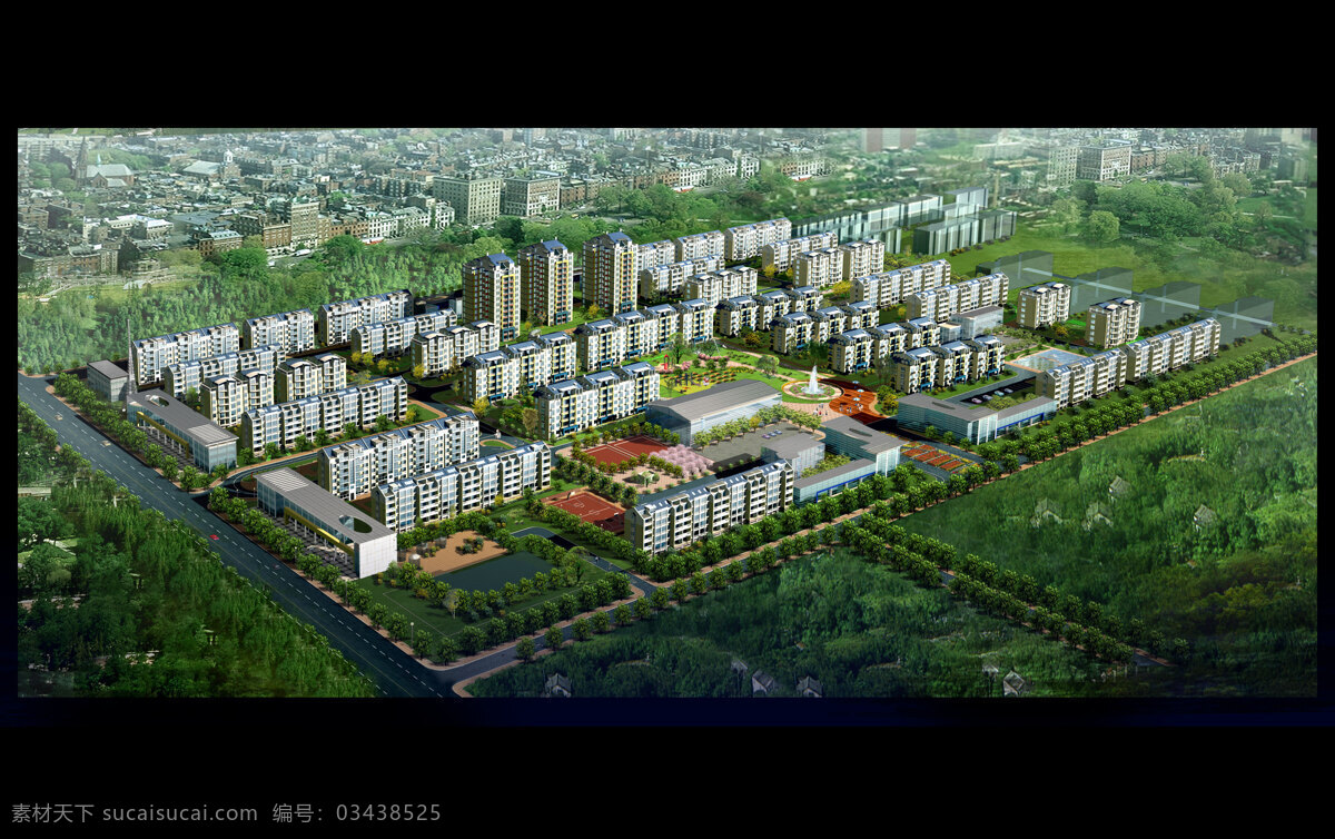 小区规划 效果图 楼盘规划 鸟瞰 楼盘鸟瞰 楼盘 小区 环境设计 景观设计