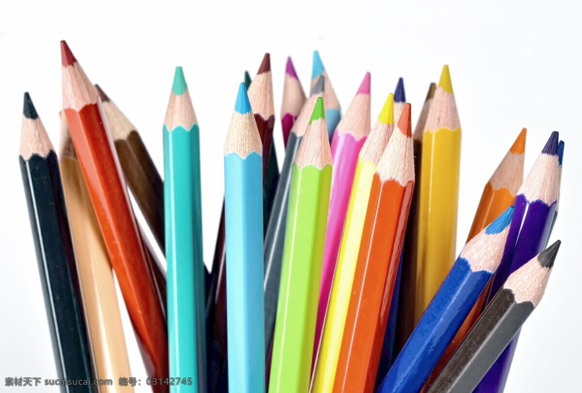 铅笔 彩色 画笔 生活百科 文具 五彩 学习办公 psd源文件